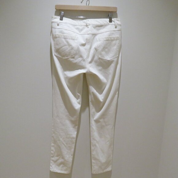 J. MCLAUGHLIN Lexi 4 Way Stretch Slim Leg Jeans in White Denim Preppy - Size 10 - Picture 9 of 14